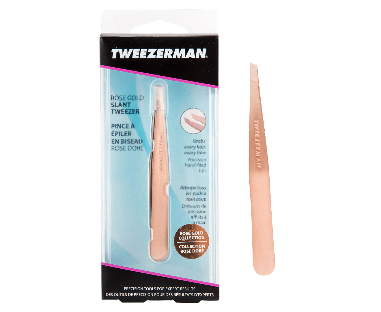 Tweezerman Slant Tweezer - Rose Gold