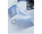 Wayver Men's Business Shirt - Light Blue Compact Poplin Stripe
