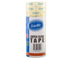 Bantex 12mm x 33m Super Clear Tape 12-Pack - Clear
