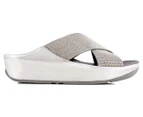 FitFlop Women's Crystall Slide Leather Shoe - Pewter