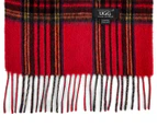 OZWEAR Connection Ugg 100% Merino Wool Scarf - Check Red/Navy