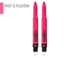 2 x Maybelline Color Blur Matte Pencil Lipstick 1.25g - #10 Fast & Fuchsia