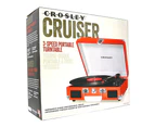 Original Crosley Cruiser 3 Speed Turntable Record Player Retro Orange