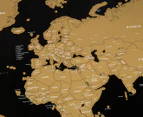World Scratch Map - Black