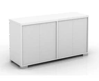 Elara High Gloss 6 Drawer Chest Storage Cabinet Slanted Drawers No Handles Room Organiser Bedroom - White