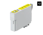 2 x Compatible Epson 200XL Yellow Premium Cartridge For Epson Printers PE-200XLY