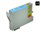 3 x Compatible Epson T0495 Light Cyan Inkjet Cartridge For Epson Printers PE-T0495