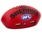AFL  Football Dual USB Power Bank - Red