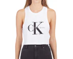Calvin Klein Women's Reissue Logo Bra Tank - Classic White