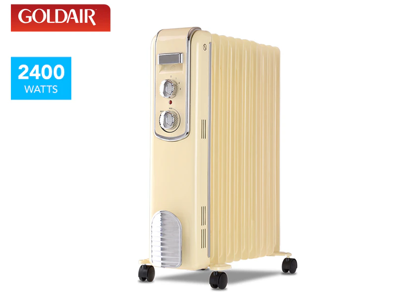 Goldair 2400W 11-Fin Retro Oil Column Heater - Cream