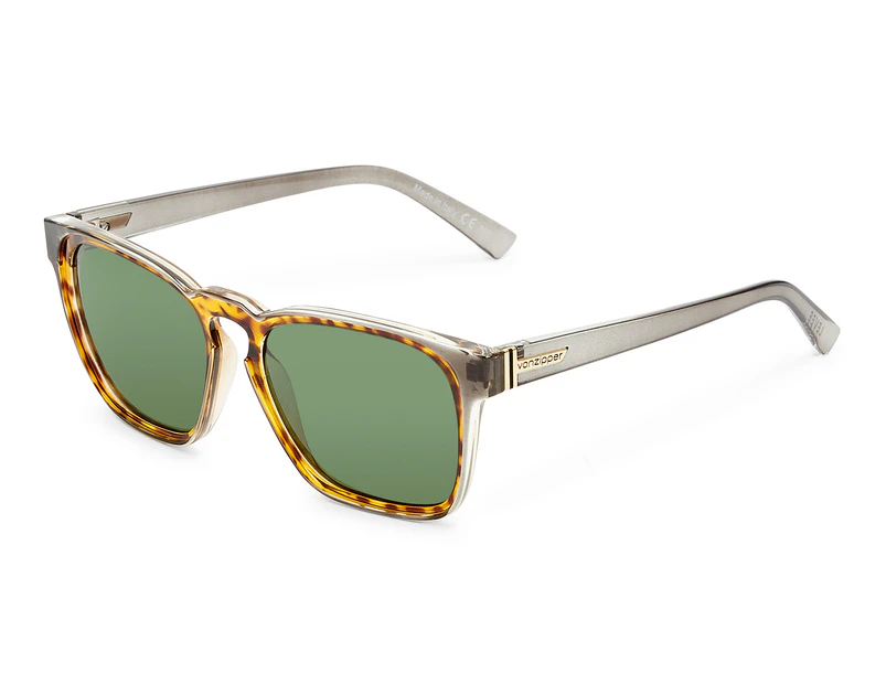 VonZipper Men's Levee Sunglasses - Tort/Transparent Grey/Green