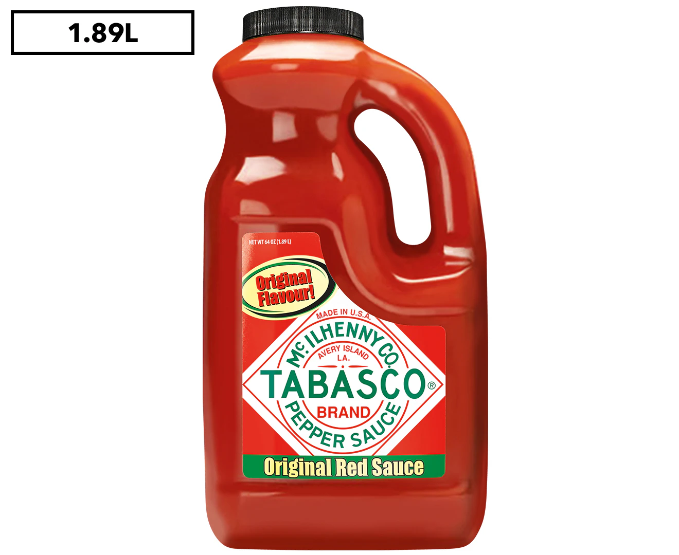 Tabasco Original Red Pepper Hot Chilli Sauce 1.89l