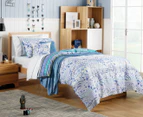 Sheridan Starling Reversible Single Bed Quilt Cover Set - Electric Blue