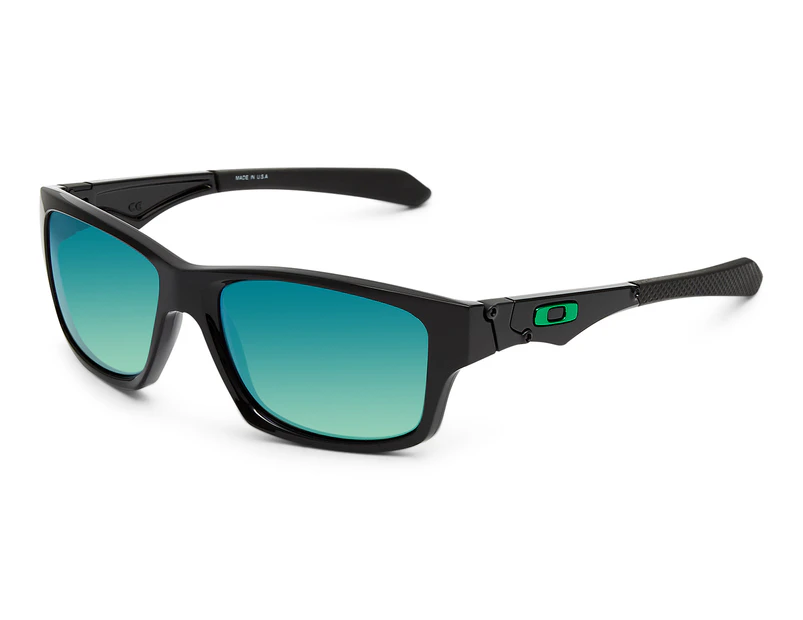 Oakley Men's Jupiter Squared Sunglasses - Polished Black/Jade Iridium |  