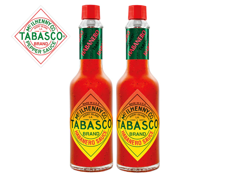 2 x Tabasco Habanero Hot Sauce 60mL