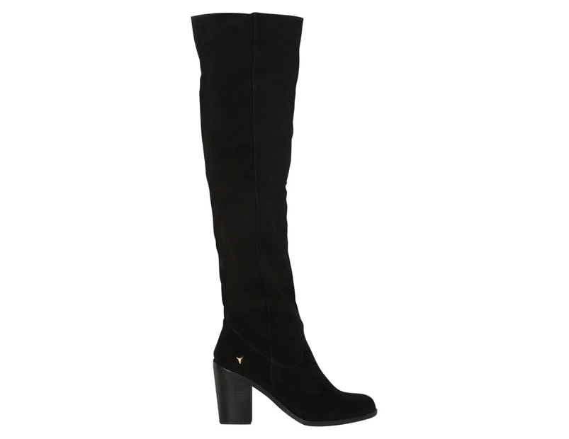Windsor Smith Women's Lina Leather Boot - Black Suede