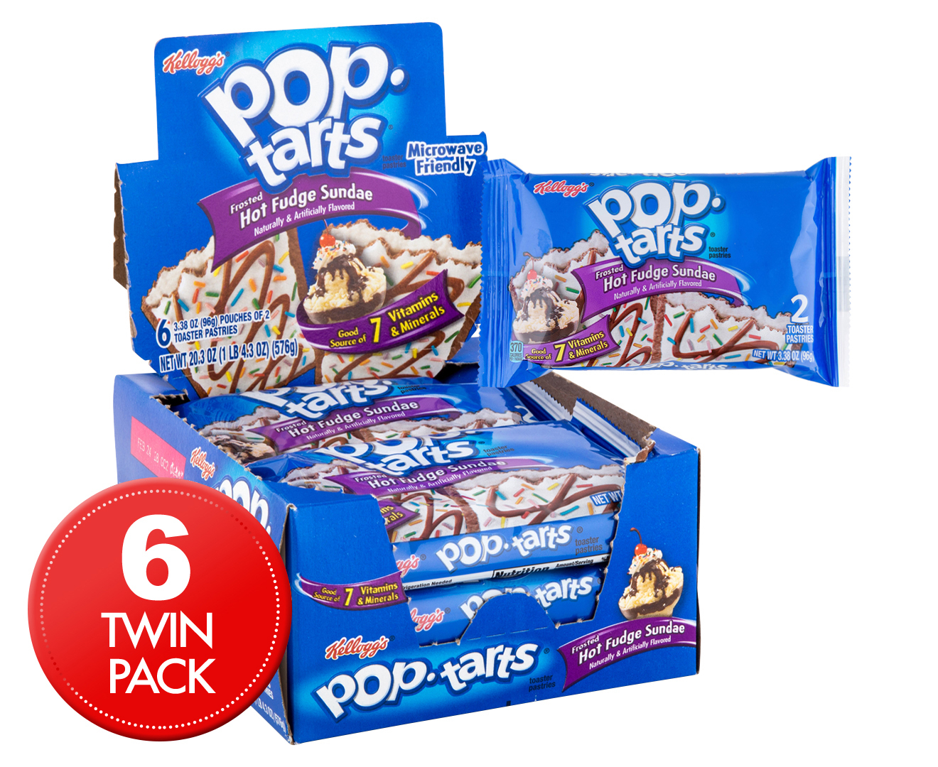 6 X Pop Tarts Frosted Hot Fudge Sundae 104g Au