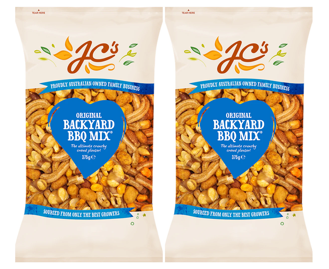 2 x J.C's Original Backyard BBQ Mix 375g