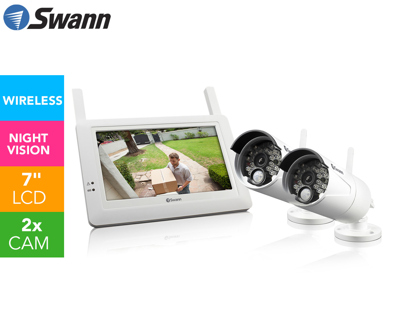 Swann SWDIGMONKITPK2AU 4Channel Digital Wireless Monitor & Recorder