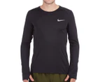 Nike Men's Dry Miller Long Sleeve Top - Black/Reflective Silver
