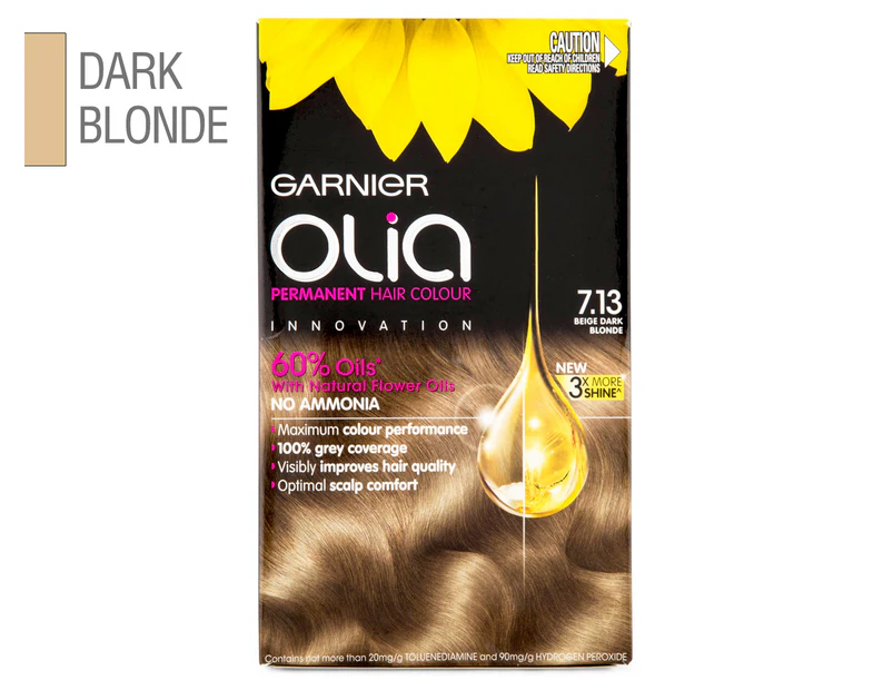 Garnier Olia Permanent Hair Colour Pack - #7.13 Beige Dark Blonde