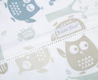 Bubba Blue Mod The Owl 3-Piece Cot Sheet Set