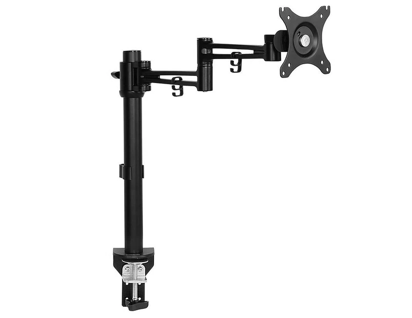 Single HD LED Desk Mount Monitor Arm Stand - Black