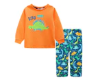 Undercover Crew Baby/Toddler Dino 2-Piece PJ Set - Orange
