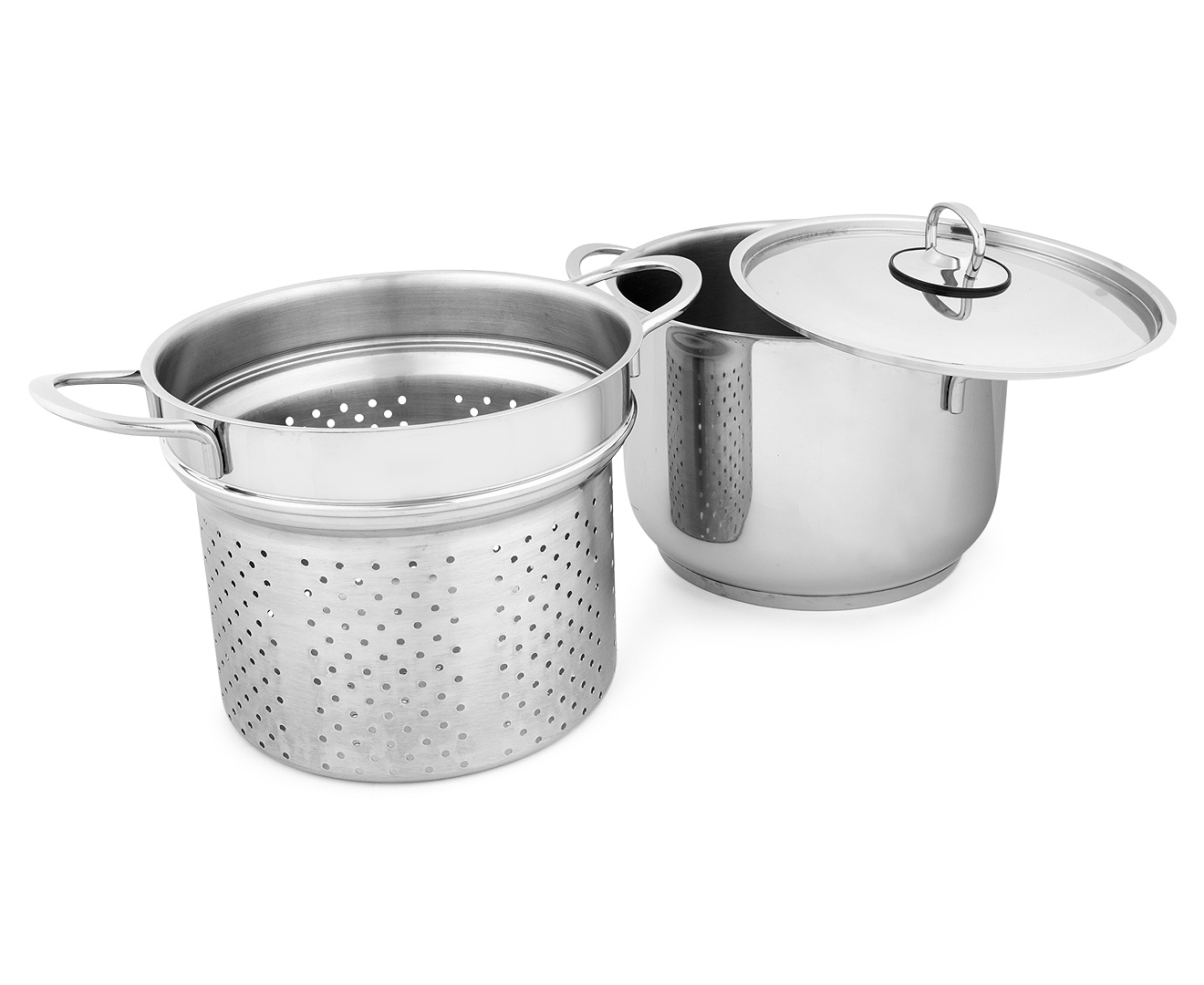 Bialetti 22cm Suprema Stainless Steel Pasta Pot w/Lid | Catch.com.au