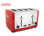 Sunbeam Café Series 4 Slice Toaster - Red