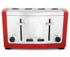 Sunbeam Café Series 4 Slice Toaster - Red
