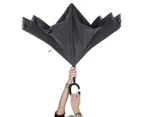 Cooper & Co. Inverted Umbrella - Black & White Polka Dots