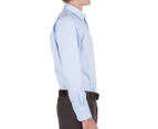 Van Heusen Men's Euro Fit Stripe Herringbone Long Sleeve Shirt - Skyway