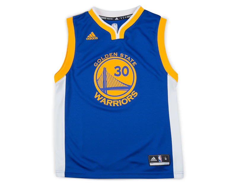 Adidas Kids' Replica Golden State Warriors Stephen Curry Jersey - Blue
