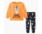 Undercover Crew Junior Boys' Space 2-Piece PJ Set - Orange