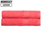 Morrissey Carter Bath Sheet 2-Pack - Coral