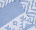 Belmondo Home Kura Queen Bed Quilt Cover Set - Blue/White