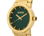 Nixon Men's 38mm Cannon Stainless Steel Watch - Gold/Green Sunray