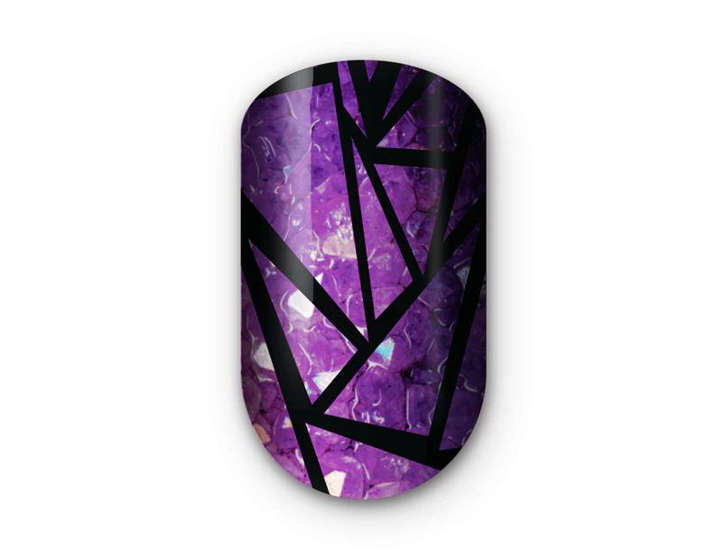 PS.Nails Wrap-Fractured Gems Collection-Amethyst