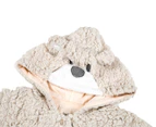 BQT Baby/Toddler Bear Fleece Hoodie - Grey Marle