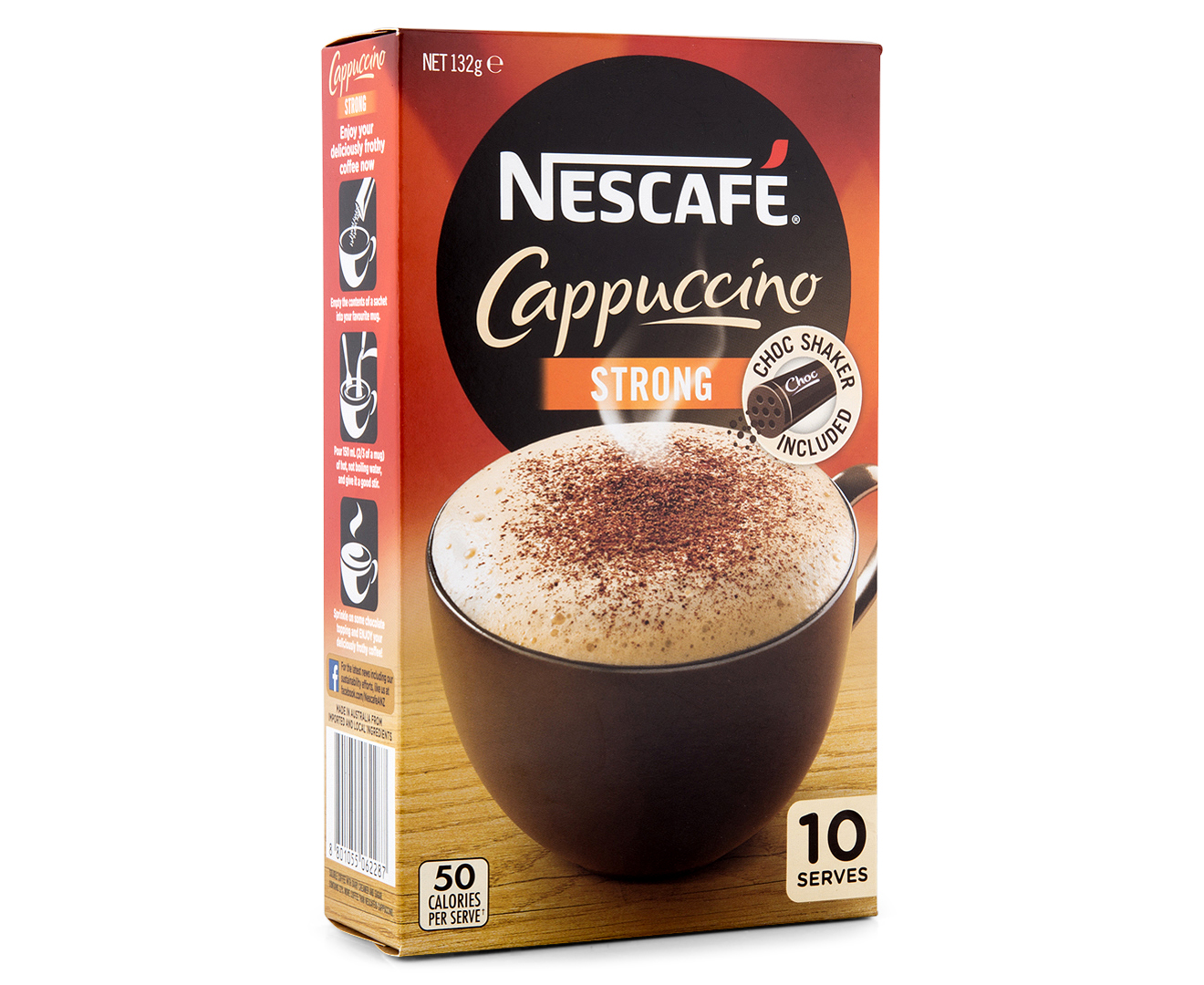 2 x Nescafé Cappuccino Strong Sachets 132g 10pk | GroceryRun.com.au