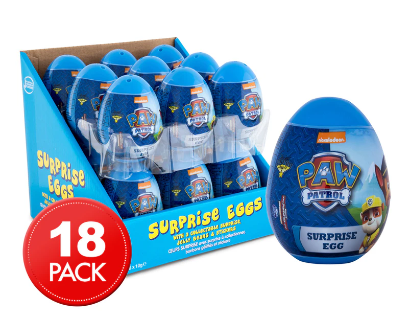 18 x Paw Patrol Blue Surprise Egg 10g
