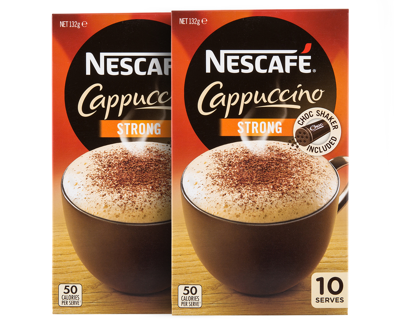 2 X Nescafé Cappuccino Strong Sachets 132g 10pk Au