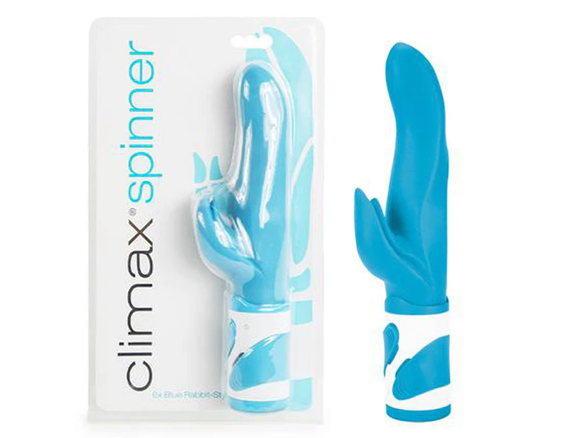 Climax Spinner 6X Rabbit Style Vibrator - Blue