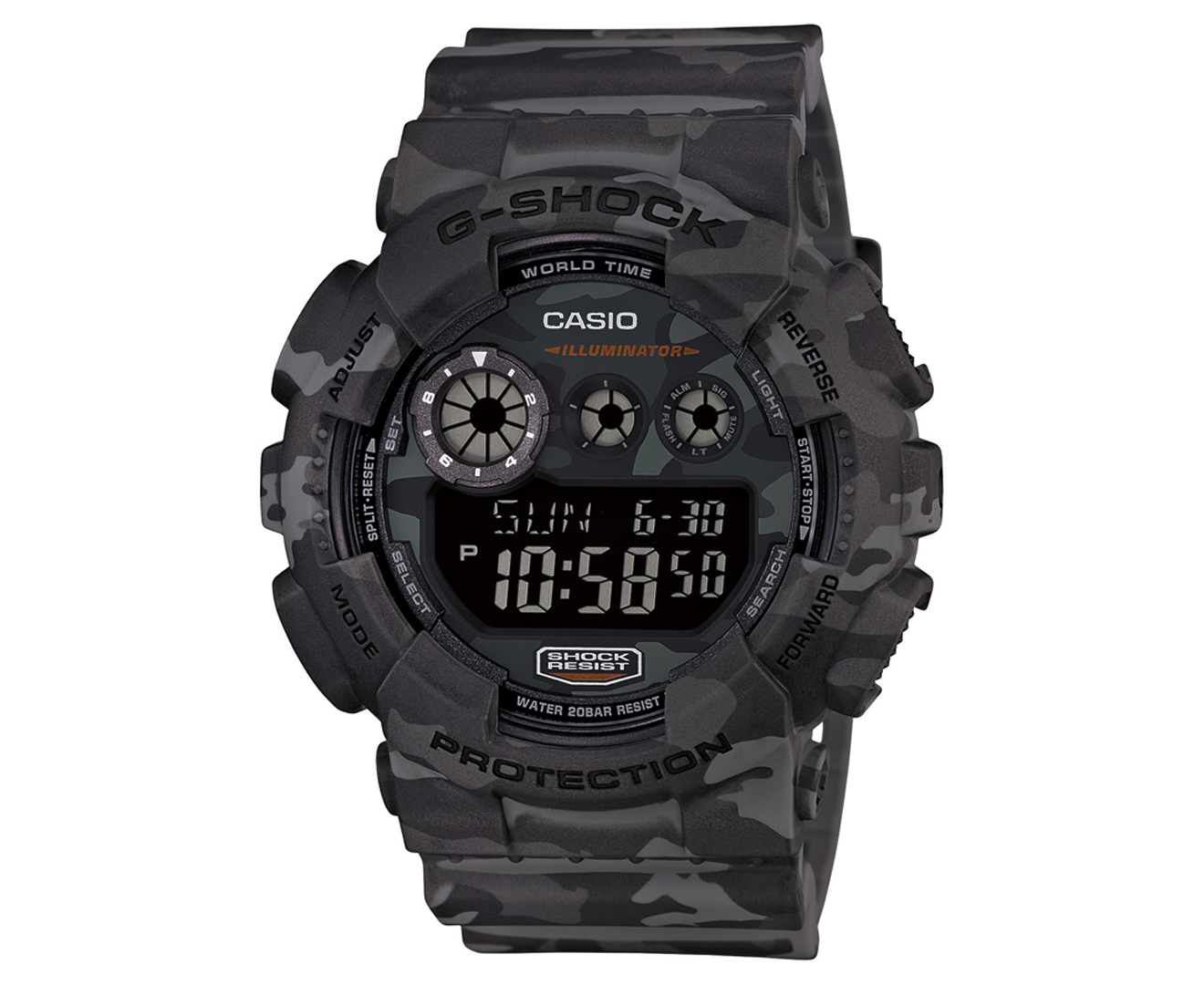 g shock camouflage gray