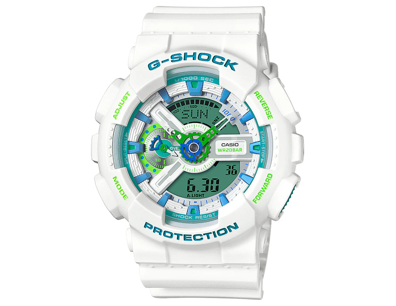 Casio G-Shock Men's 55mm GA110WG-7A Watch - White/Blue