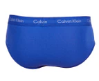 Calvin Klein Men's Cotton Stretch Hip Brief 3-Pack - Blue/Steel Blue/Grey