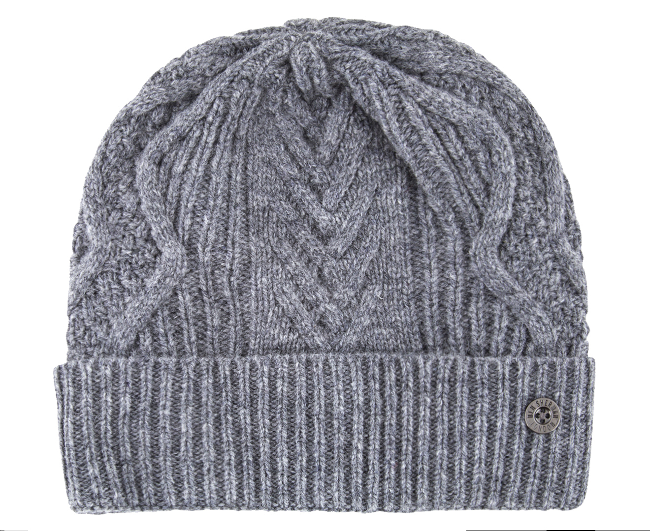 Ben Sherman Men's Cable Beanie - Grey | Catch.com.au