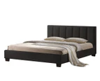 Paris PU Leather Simple Design Double/Queen/King Size Bed Frame with Slats