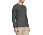 Mossimo Men's Wilmont Henley Waffle Sweat - Charcoal Marle